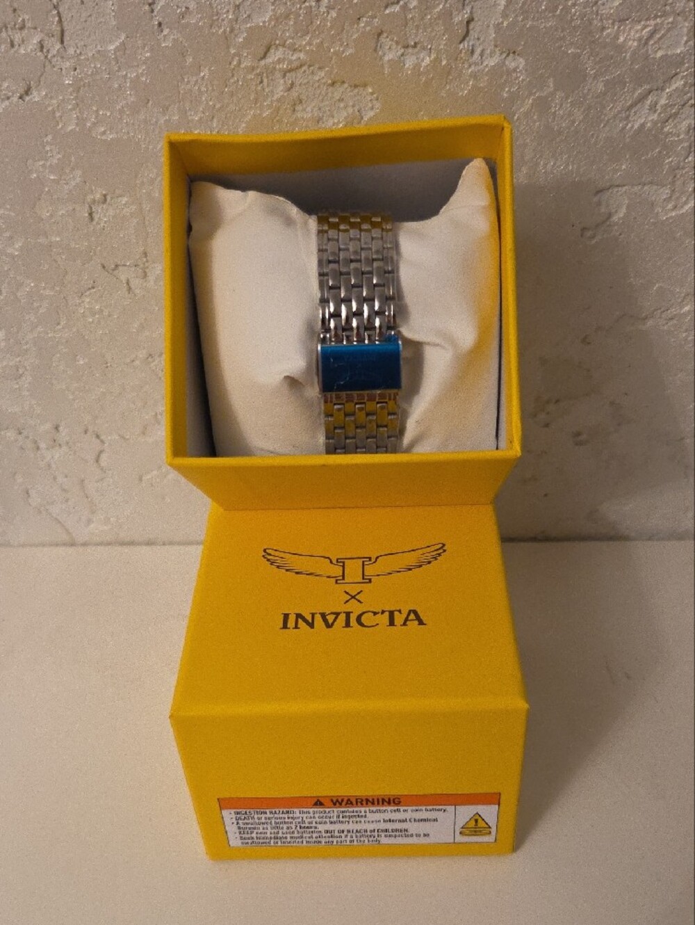 Invicta Stainless Steel Bracelet Watch with Red Dial - Picture 2 of 3